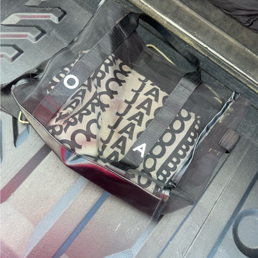 Marc Jacobs Black and Beige Logo Tote
